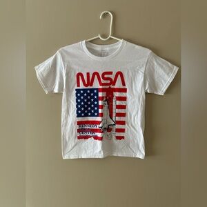 Freeze White NASA Graphic Kids T-Shirt Short Sleeve Size 10/12
